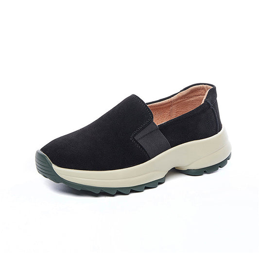 Women's Casual Suede Thick Sole Loafers