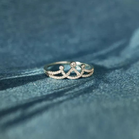 For Daughter Minimalist Crown Ring S925