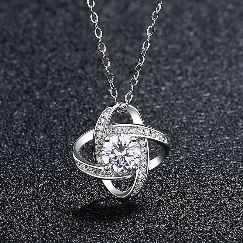 To My Daughter Love Knot Necklace,S925 Necklace