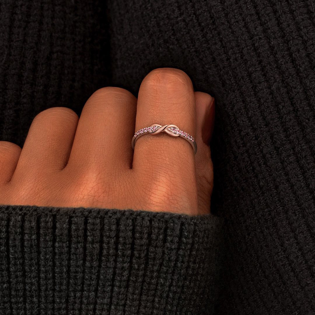 Infinity Ring for Mother and Daughter-Forever Linked Together