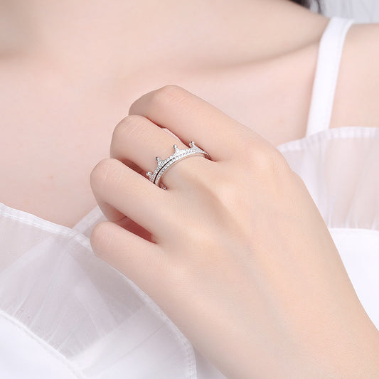 LAST DAY PROMOTION 50%-STRAIGHTEN YOUR CROWN MINIMALIST CROWN DOUBLE RING