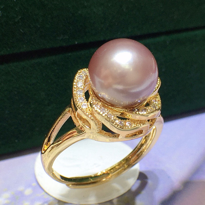 Natural freshwater pearl ring 9-10mm(can be adjusted)