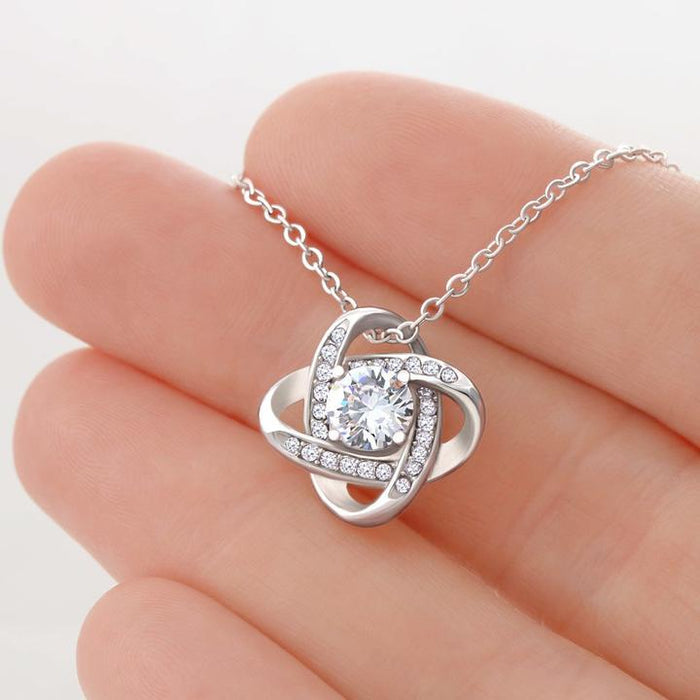 To My Daughter Love Knot Necklace,S925 Necklace