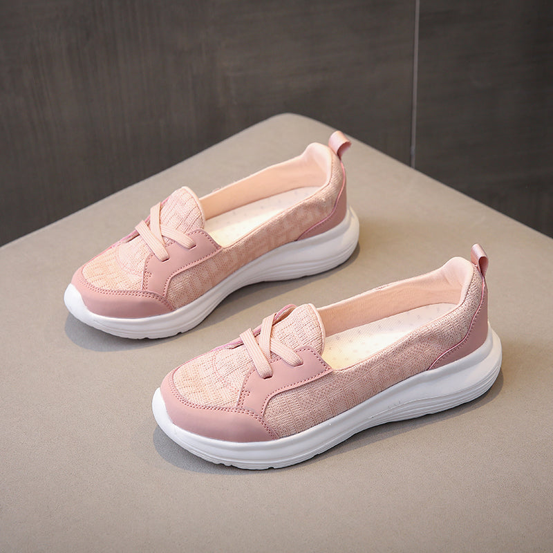 Women's sneakers wedge canvas shoes slip-on comfortable flats