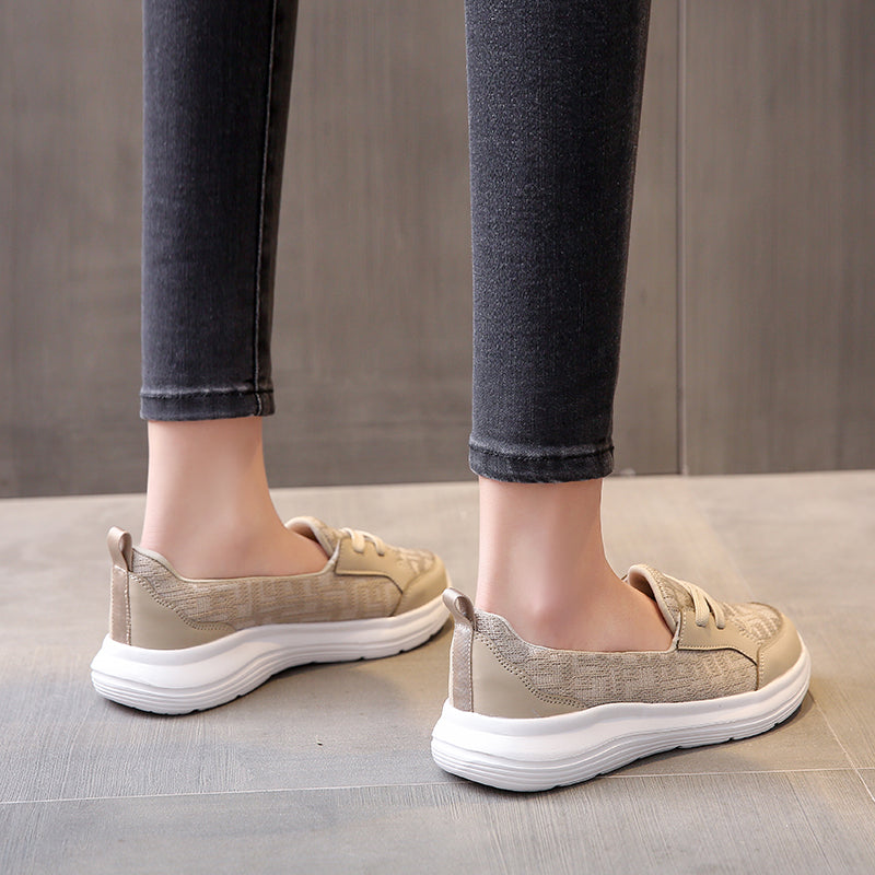 Women's sneakers wedge canvas shoes slip-on comfortable flats