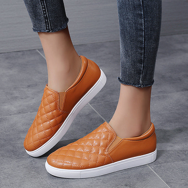 Womens Comfort Casual Leather Sneakers