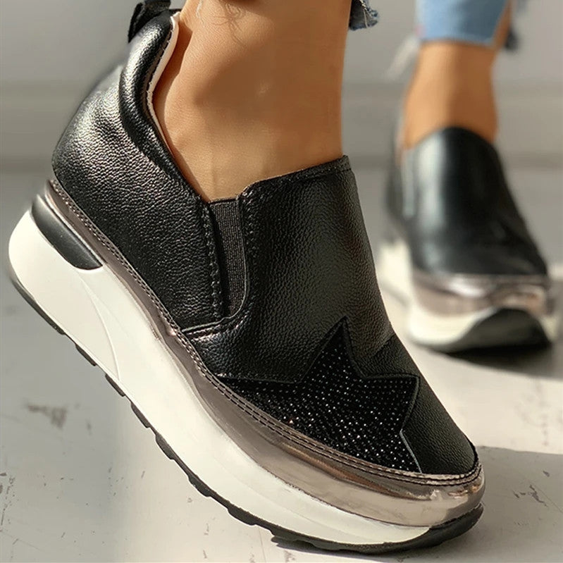 [Recommended by Orthopedic Surgeons] Knitted Sequin Insert Muffin Sneakers