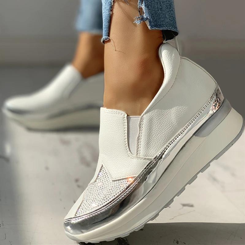 [Recommended by Orthopedic Surgeons] Knitted Sequin Insert Muffin Sneakers