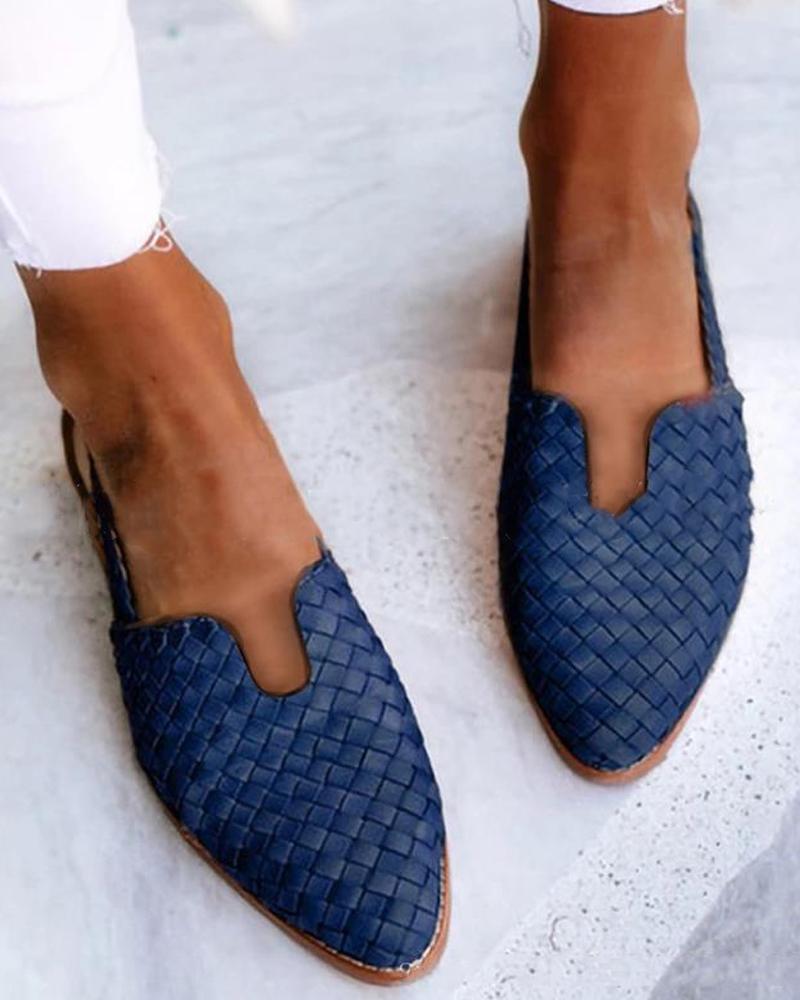 Solid Esparto Upper Flat Sandals