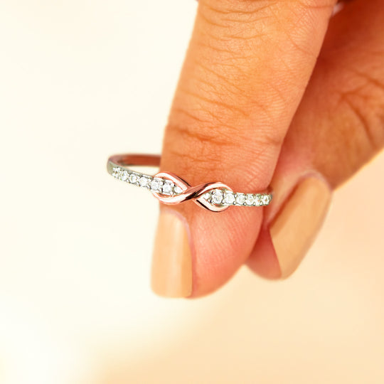 Infinity Ring for Mother and Daughter-Forever Linked Together