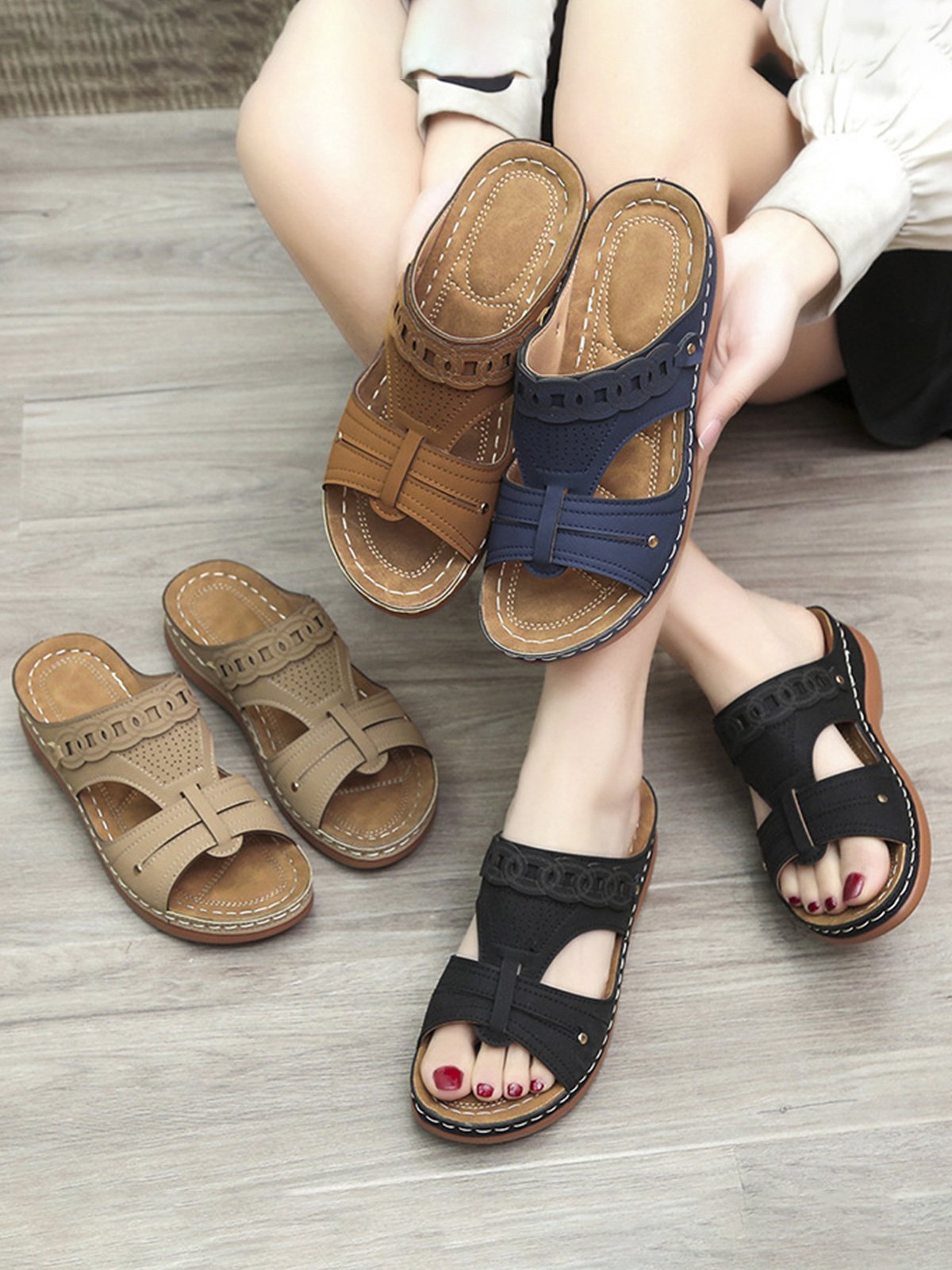 Retro Hollow Breathable Casual Sandals