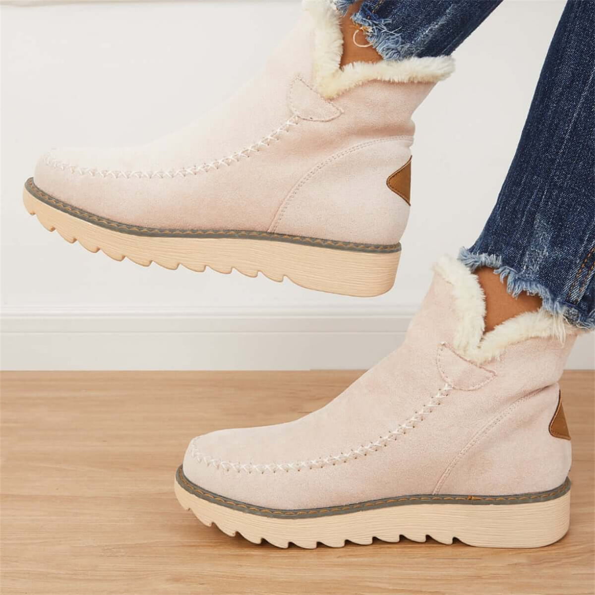 Women's Winter Ankle Boots-Waterproof Anti-Slip On Resistant Booties Walking Hiking Shoes